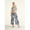 CROCHE' PANTALONI RASO STAMPA FOGLIE